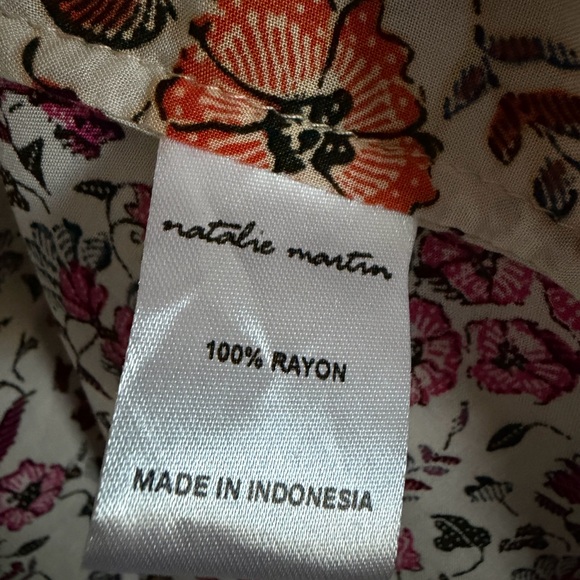 Natalie Martin Fiore Pink Floral Long Sleeve Flowy Maxi Dress size Small - Picture 16 of 16